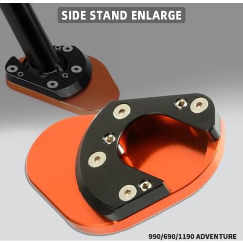 For SMCR Supermoto Adventure 990 690 1190 Adventure 950 Super Enduro RC125/RC200/RC390 Kickstand Side Stand Extension Pad Plate