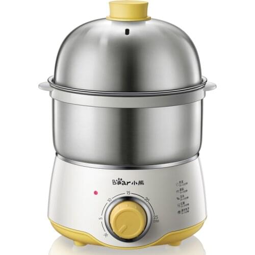 Home Automatic cooking Egg Boilers Double Stainless Egg Cooker Kitchen Cooking Appliances Steamer 30 Mins Knob Timing
