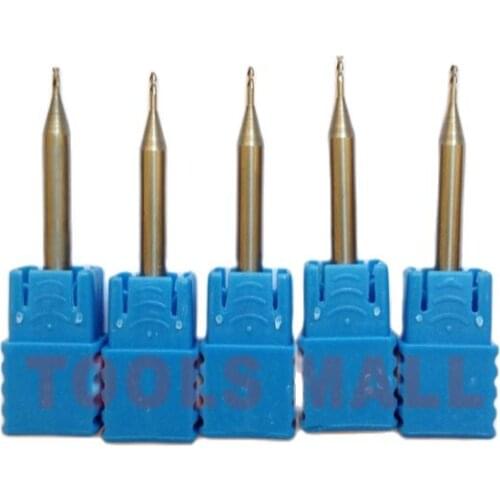 Free Shipping-5pcs of 1mm Diameter 2 Flutes Milling cutters for Aluminum HRC50 CNC Tools Carbide CNC Endmill Router bits