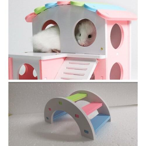 Hamster Toy House Stairs Hamsters Nest Loft Bed Cage Nest Pet Castle Climb Toys Small Animals Product