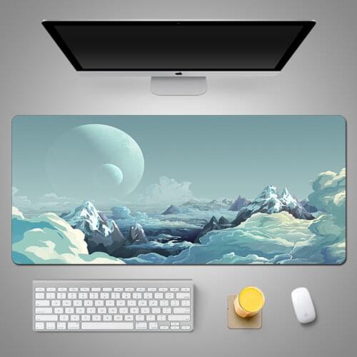 Ins Nordic Oil Painting Mouse Pad Oversized Seaming Notebook Computer Keyboard Student Gaming Table Mat Simple Art
