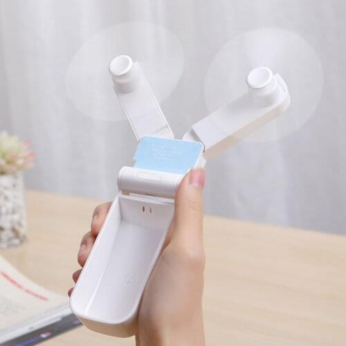 Summer Pocket Mini Fan Handheld Charge Foldable Fans USB Adjustable Double Head Cooling Fan Mini Air Cooler Ventilador