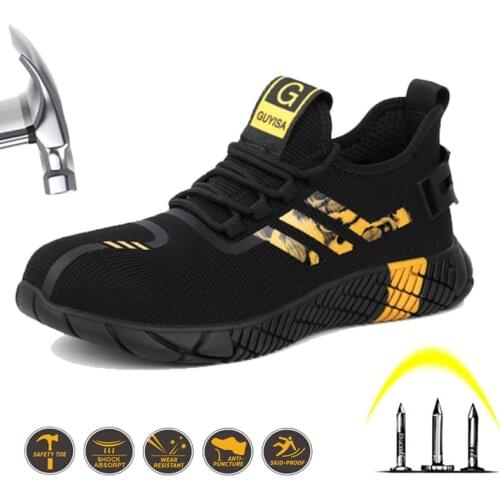 Dropshipping Steel Toe Safety Shoes Men Lightweight Working Unisex Breathable Work Sneakers Shoes Men Women Safety Work Boots