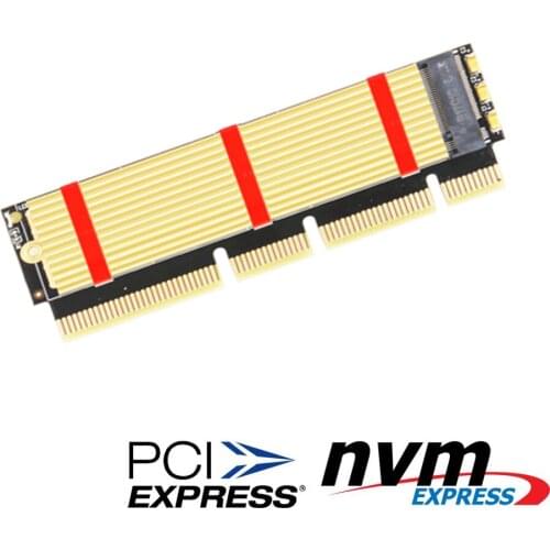 M.2 NVMe SSD NGFF to PCI-E 3.0 X4 X8 X16 Adapter M Key Connector Riser Card Support PCI Express 2230 2242 2260 2280 Type M.2 SSD