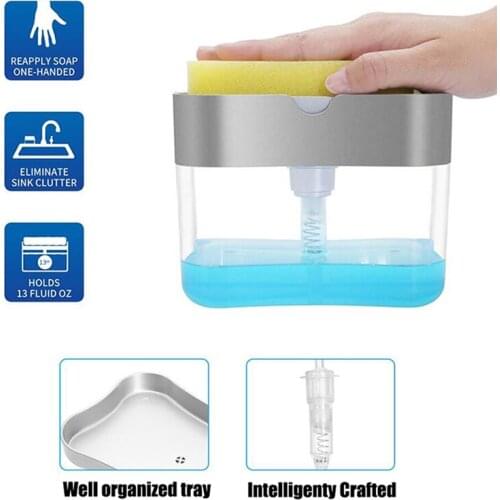 Mini Silver Kitchen Supplies Press Cleaning Kitchen Tool dispenser automatic outlet bathroom cleaner kichen decoracion