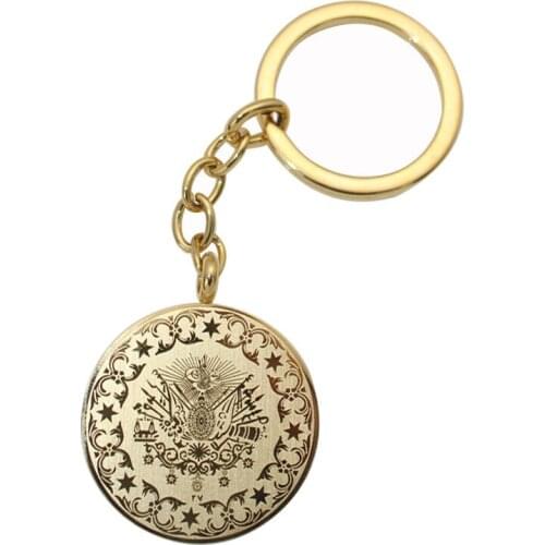 Turkish Arab Coin Turkey Coins Ottoman stainless steel key chains islam muslim key ring