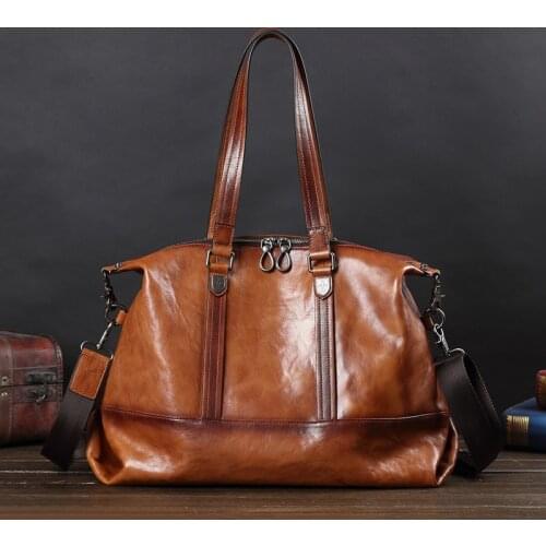 Genuine Leather mens handbag business briefcase men laptop bag large capacity travel bag soft leather shoulder messenger bags