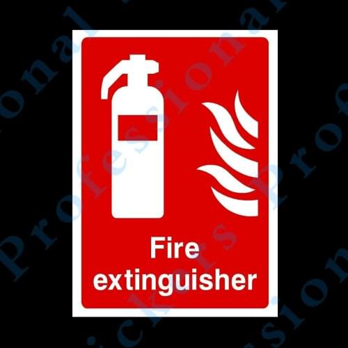 Fire Extinguisher Rigid Plastic Sign OR Sticker - All Sizes A6 A5 A4 (FE11) Waterproof Vinyl stickers for car Motos