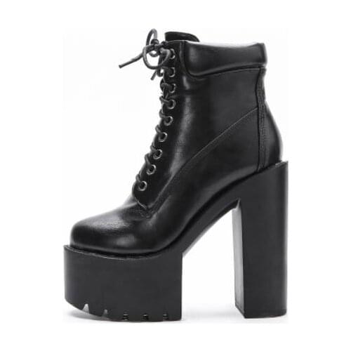 Autumn winter female shoe Martin boots upland heel hate sky tall naked boot