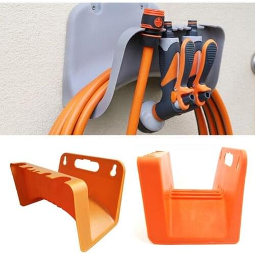 Plastic Wall Mounted Garden Hose Pipe Hanger Holder Storage Bracket Shed Fence Cable Green