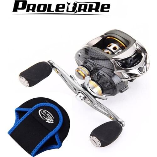 Proleurre Carbon Baitcasting Reel 18+1 BB Super Light Casting Reel Centrifugal and Magnetic Brake System Bass Fishing Carp