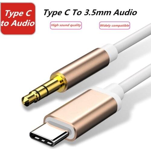 Aux Audio Cable Type C to 3.5mm Jack Adapter Speakers Cable Car USB-C 3.5 Phone Accessories Audio Converter Wire Line