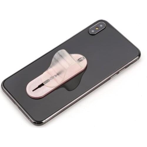 Universal Multiband U Shape Mobile Phone Grip Stand Finger Ring Holder with Back Sticker for Desktop