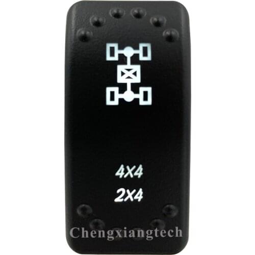 Car Boat SUV UTV RV Truck - White Led -5 pins-On Off- Laser Etched-4x4/2x4-Rocker Switch-12v 24v-Overload Protection-IP66