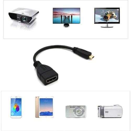 Up Down Right Left Angled Micro MI to MI Male to Female adapter connector 10cm for TV Type D mi micro mi cable angle
