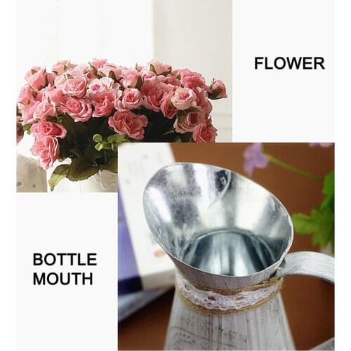 Retro Iron Vases Vintage Pitcher Vases Metal Rustic Farmhouse Decorative Garden Flower Holder STTA889