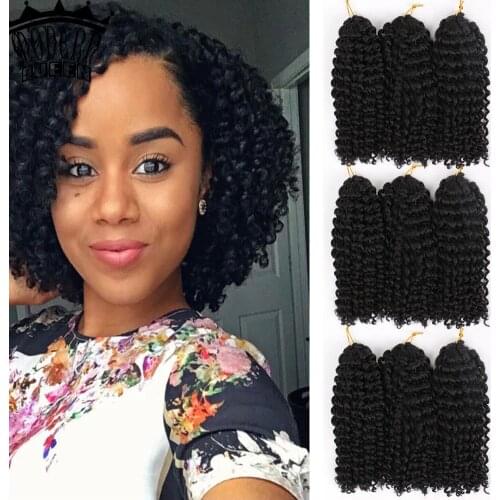 Marly Bob Ombre Crochet Braiding Hair Extensions Synthetic Marly Jerry curl Jamaican Crochet Hair Afro Kinky Curly for Women
