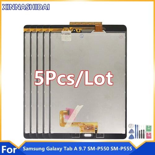 5PCS Test LCD Display For Samsung Galaxy Tab A 9.7 SM-P550 SM-P555 P550 P555 LCD Display Touch Screen Digitizer Replacement