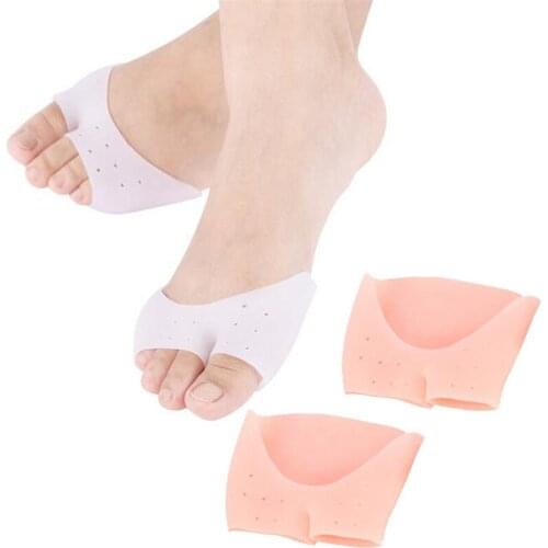 1 Pair Silicone Toe Sleeve Foot Protection Forefoot Insoles Ballet High Heels Shoe Pad Gel Protector Care Tool Massage Cushion