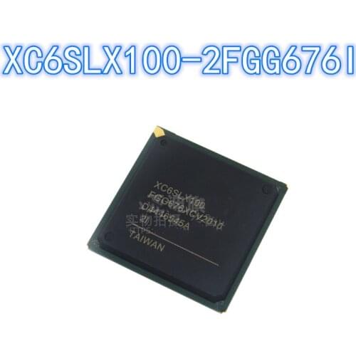 1PCS Original XC6SLX100-2FGG676I BGA-676 XC6SLX100 BGA676 Embedded-FPGA Field Programmable Gate Array