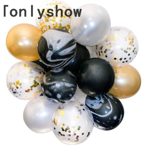 20pcs/lot 12Inch Confetti Balloon Bouquet for Baby Shower Birthday Wedding Party Decoration Photobooths Backdrop Helium Balloons