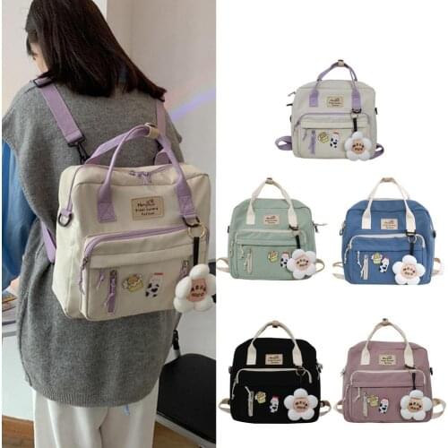 2021 Purple Backpack Women Waterproof Candy Colors Backpacks Fancy High School Bags for Teenage Girl Cute Travel Rucksack