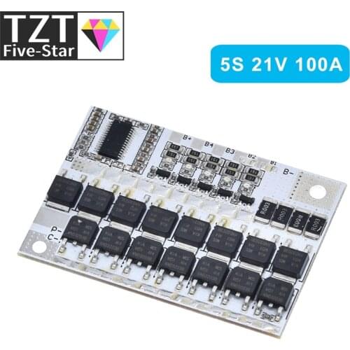 3s/4s/5s Bms 12v 16.8v 21v 3.7v 100a Li-ion Lmo Ternary Lithium Battery Protection Circuit Board Li-polymer Balance Charging