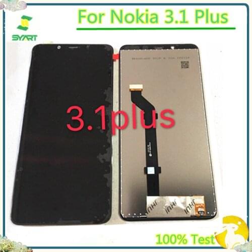 6.0'' 100% Tested LCD For Nokia 3.1 Plus Touch Screen Digitizer LCD Display Touch Screen Digitizer Assembly For Nokia 3.1 Plus