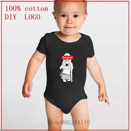 Anime senpai printed Bodysuits Baby Newborn Children Clothing Fashion Girls Boy Clothes Jumpsuit Suit Cotton 0-24M Body Bebe