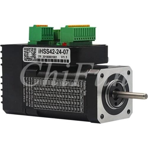 JMC NEMA17 IHSS42-24-07 42 Closed loop stepper Integrated Servo Motor Driver 24VDC 1500rpm 0.7NM 2 phase Hybrid stepper servo