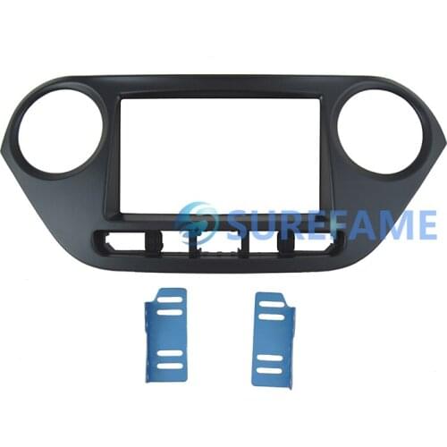 Double Din Car Radio Fascia for Hyundai I10 I-10 2013-2016 Xcent Stereo Fascia DVD Panel Dash Kit Trim Surround Adapter Bezel