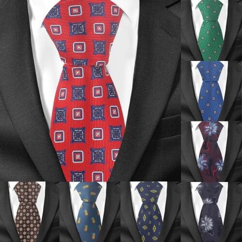 Fashion Floral Tie For Men Women Polyester Jacquard Neck Tie for Wedding Business Suits Skinny Ties Slim Men Necktie Gravatas