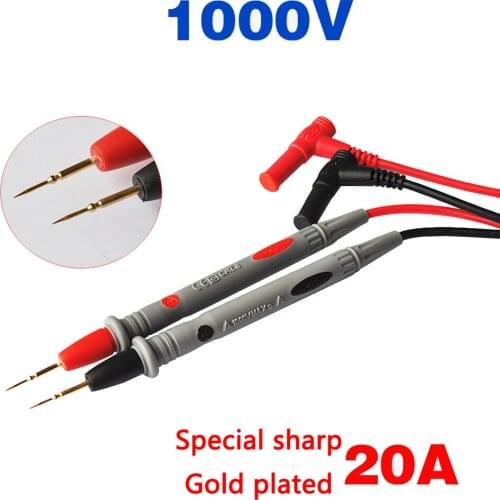 Multimeter Needle Pen 1 Pair 1000V 20A Silica Gel Pens And Gold-plated Special Sharp Copper Needle For Digital Multimeter