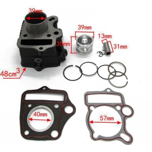 39mm Motorcycle Cylinder Piston Ring Kits fit for GY6 50cc 4 Stroke Scooter Moped ATV