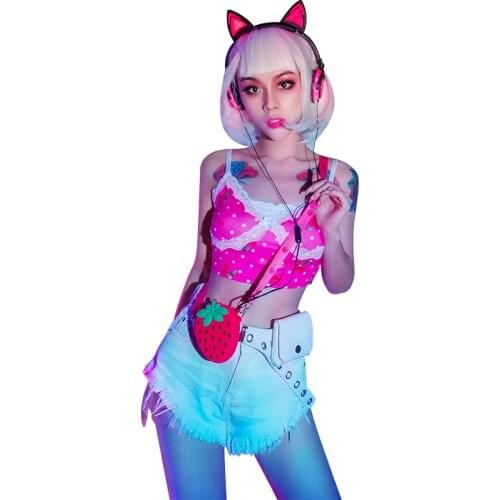 Jazz Dance Costume Red Bra Shorts Women DJ DS Jumpsuit For Singers Performing Wear Pole Dance Gogo Dancer Outfits