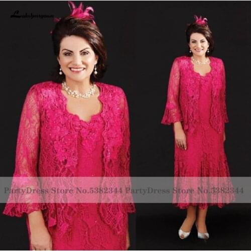 Lakshmigown Gorgeous Mother Lace Dress for Weddings 2020 Plus Size Mother of the Groom Mermaid Evening Party Gowns Robe Femme