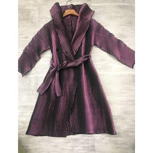 HOT SELLING fashion Alternative personality unique thin fold Gradient dust coat IN STOCK