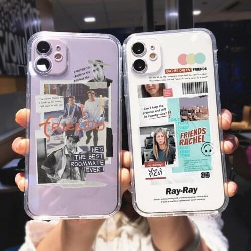 ZUIDID Fashion TV show Friends Phone Case For iphone 11 Pro 12 XS Max X XR SE20 8 7 6Plus Label Transparent Soft TPU Cover Shell