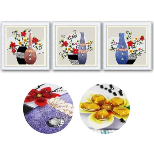 Special Shaped drill painting sticker paste stones DIY 5D Diamond Painting Cross Stitch kits flowers Triple mosaic embroidery 3d