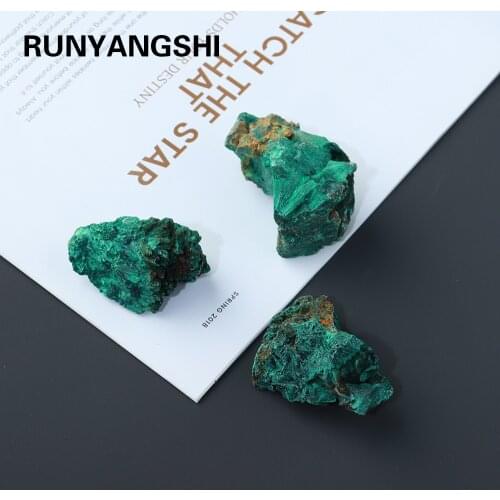 50g/bag Natural Green Malachite Stone rough Crystal Clastic Rock Cube Collectible Minerals Specimen for Home Decor