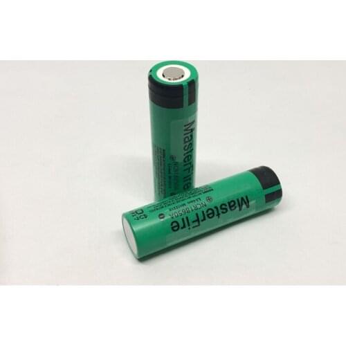 MasterFire 2pcs/lot Original 18650 NCR18650A Rechargeable Battery 3.7V 3100mAh Lithium Batteries Cell For panasonic laptop