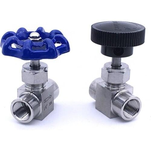 Stainless Steel 304 Adjustable Needle Valve Tube OD 1/8'' 1/4'' 1/2'' 3/8" Internal Thread For Water Gas Oil