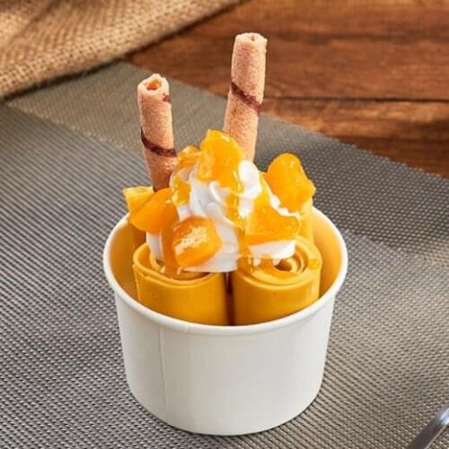 Foods display props fake fried ice cream rolls model fruit ice roll sample fry rolled ice cream yogurt simulation cake sample