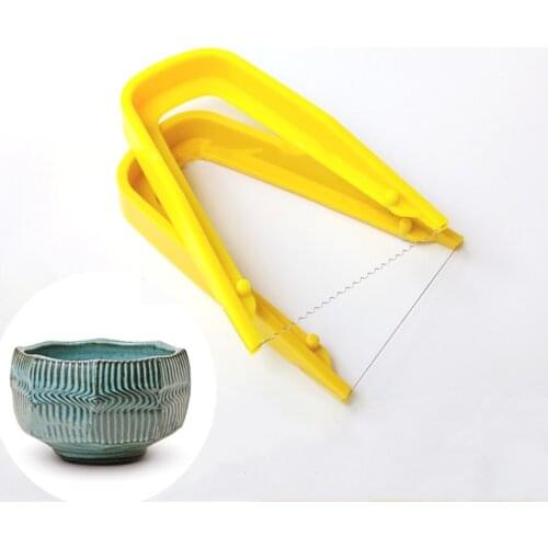 Pottery Art Cutting Wire Adjustable Cutter Mud Line Model Bow-Shaped Making Texture Cutting Straight Line Wave Polymer Clay Tool