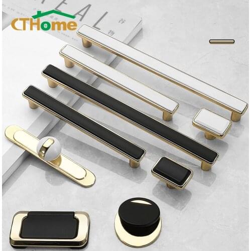 Modern Zinc Alloy Drawer Knobs Cabinet Pulls Light Luxury Gold Furniture Handle Closet Dresser Wardrobe Door Handle Hardware
