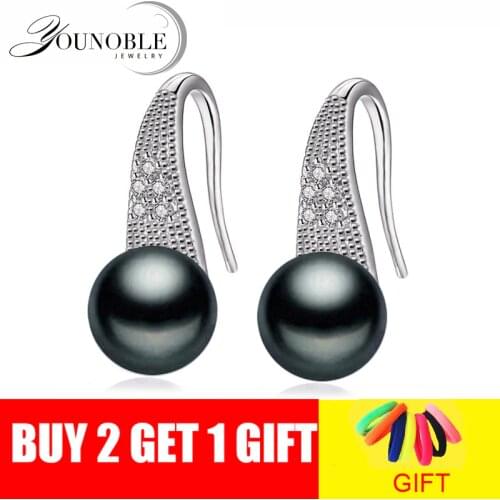 Wedding Freshwater Natural Pearl Stud Earrings Women,Real 925 Silver Earring Jewelry Daughter Birthday Gift