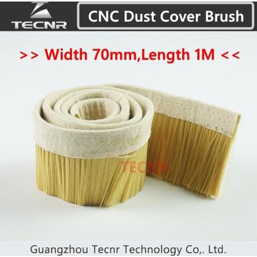 TECNR high quality 1M x 70mm Golden Brush Cleaner Engraving Machine Dust Collector Cover For CNC Router