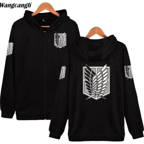 Japan Anime Attack On Titan Hoodies Sweatshirts Coat Halloween Party Eren Hoodies Costume Legion Clothing Zipper Hoodies