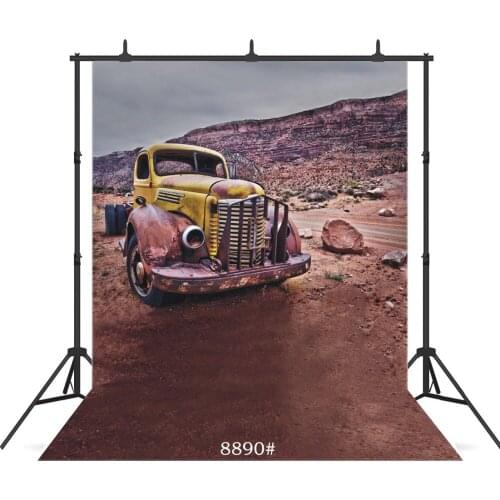 Vintage Car Mountain Vinyl Photographic Background For Children Baby New Born Shower Portrait Backdrop Studio Shoot Photocall