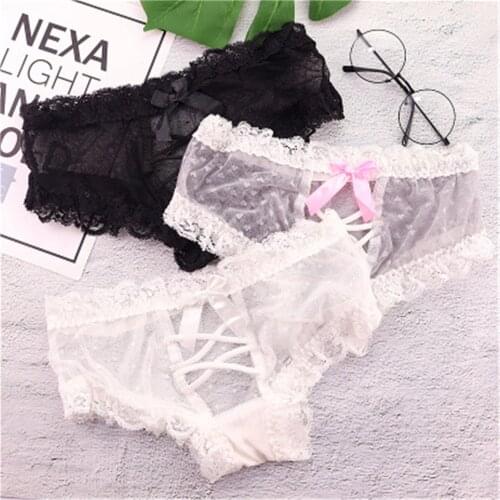 Japanese princess underwear with lace and cuteness and cross-cut female underwear T168